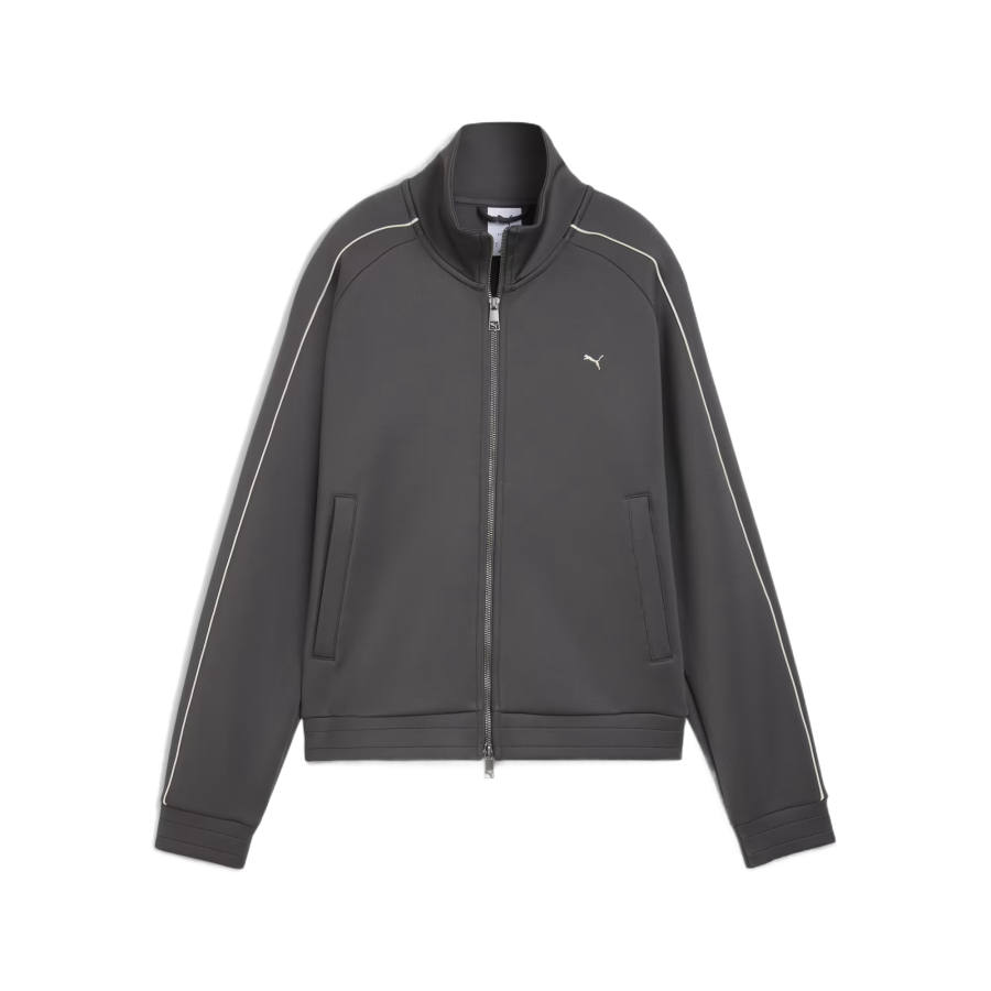 PUMA T7 Jackets Women's Gray Stand Collar Moderate Other