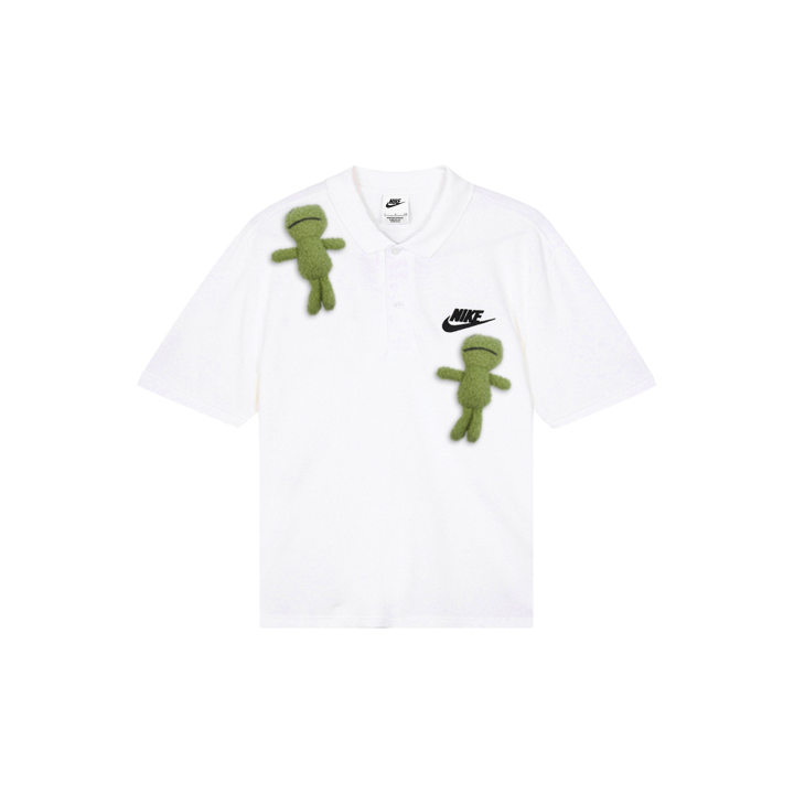 Nike Nike Polo Shirts Men's White Polo Collar Moderate Straight Fit