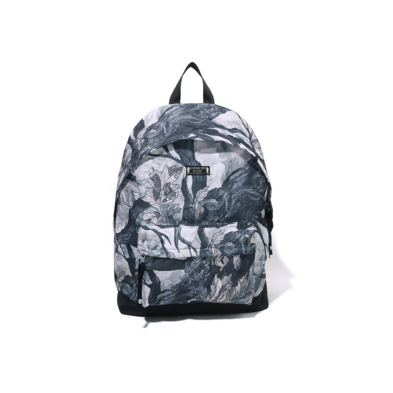 A BATHING APE A BATHING APE Fabric Backpack Unisex White/Coffee
