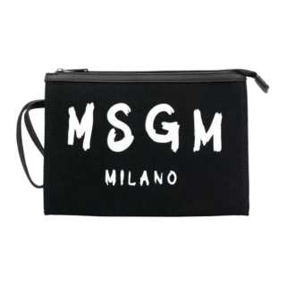 MSGM Cotton Wrist Bag Clutch Kids' Black