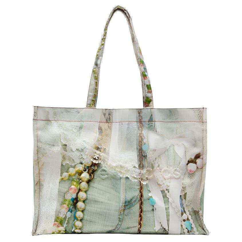 Acne Studios Acne Studios Cotton Tote Handbag Women's White & Green