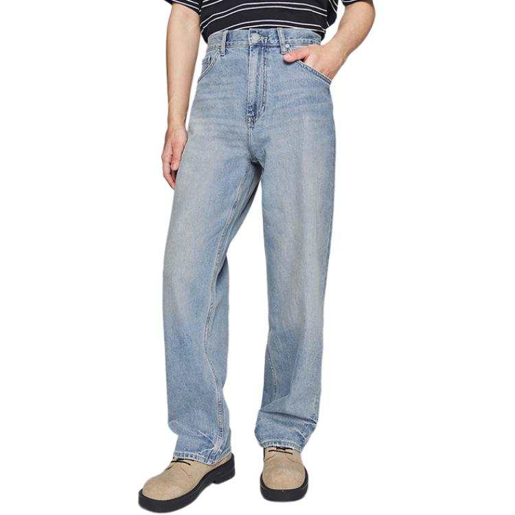 Lee Lee Jeans Men's Light Blue Moderate Straight Fit Pants