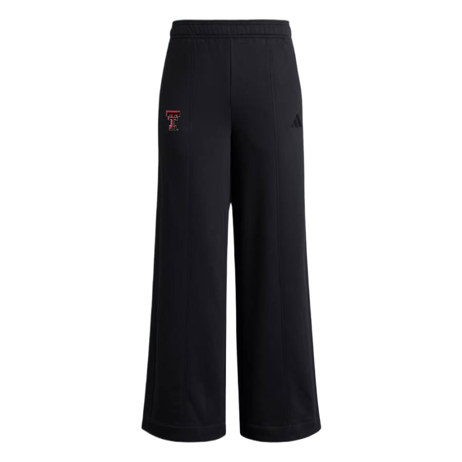 Adidas Adidas Free Shipping With AdiClub Texas Tech Red Raiders Women's Exclusive 3 Stripes Fleece Wide Leg Pant