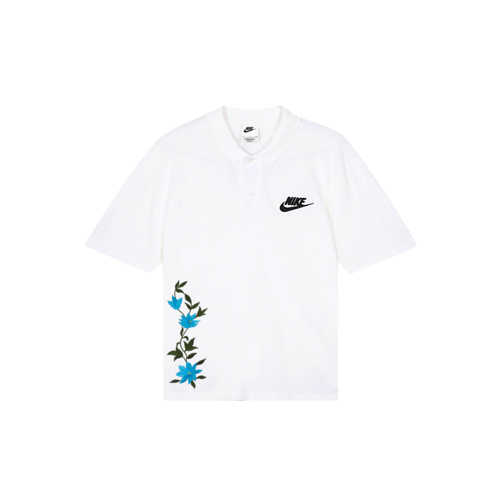 Nike Nike Polo Shirts Men's White Polo Collar Moderate Straight Fit