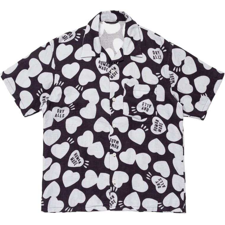 HUMAN MADE SS25 Shirts Unisex Marine Blue Cuban Collar Moderate Other