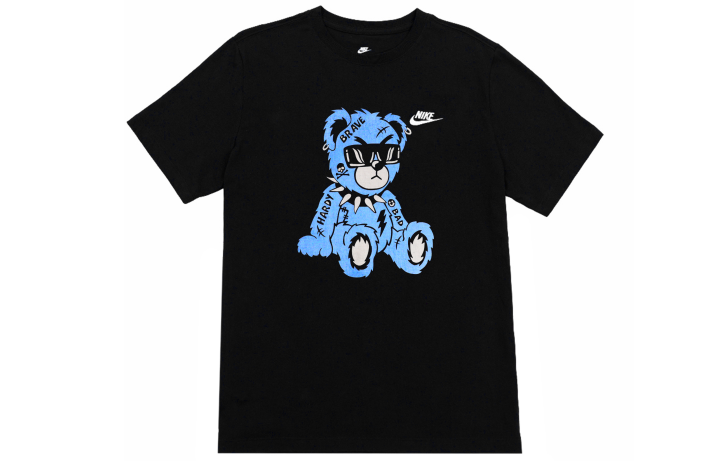Nike Nike T Shirts Unisex Black Blue Crew Neck Moderate Straight Fit