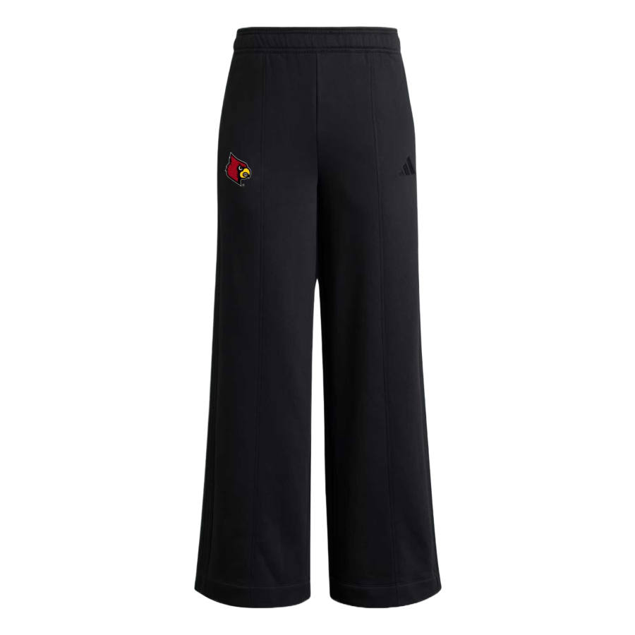 Adidas Adidas Free Shipping With AdiClub Louisville Cardinals Women's Exclusive 3 Stripes Fleece Wide Leg Pant
