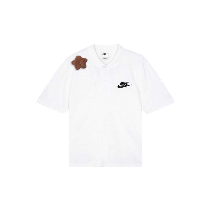 Nike Nike Polo Shirts Men's White Polo Collar Moderate Straight Fit