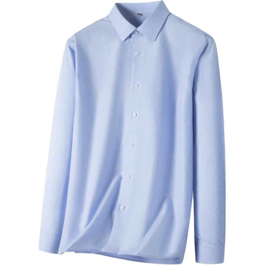 Hodo Shirts Men's Lanzi Grid Lapel Moderate Shirt