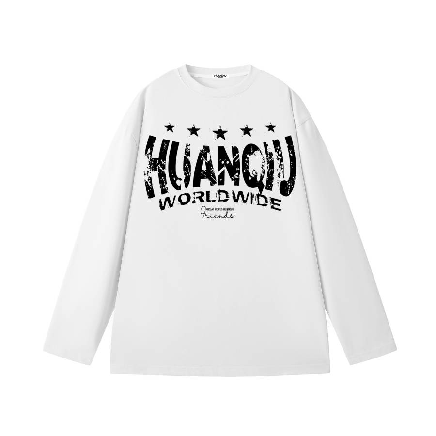 HUANQIU T Shirts Unisex Crew Neck Moderate Heavyweight