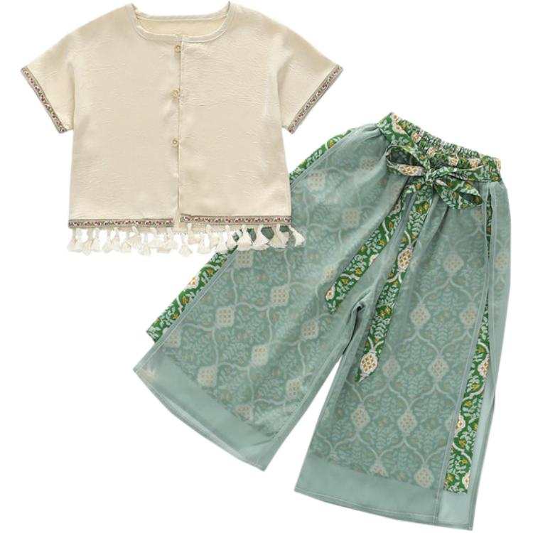 PROTECTCAMEL PROTECTCAMEL Pre School Two Piece Skirt Sets Crew Neck Moderate Short