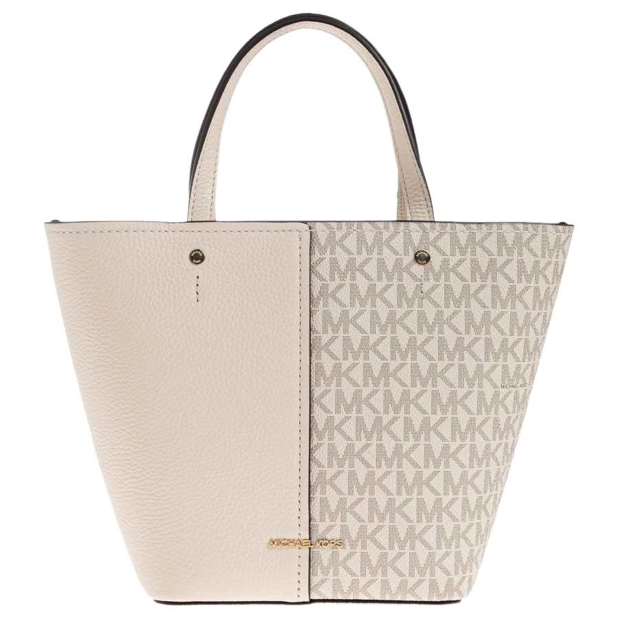 MICHAEL KORS Flora PVC Tote Bag, Shopping Bag, Handbag Medium Women's Cream