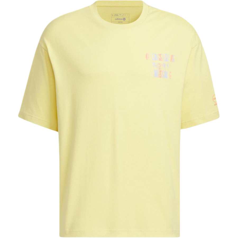 Adidas Neo T Shirts Unisex Sand Brown Crew Neck Moderate Straight Fit