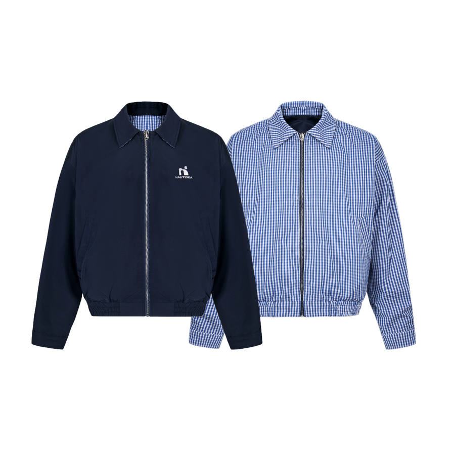 NANDCHN Jackets & Coats Unisex Navy Blue