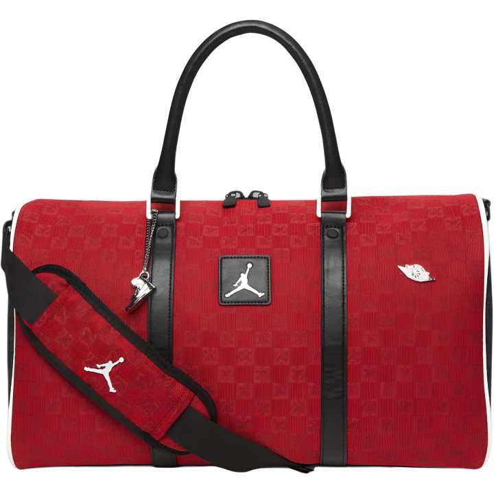 Jordan Jordan Monogram 25L Polyester Travel Bag Unisex Red