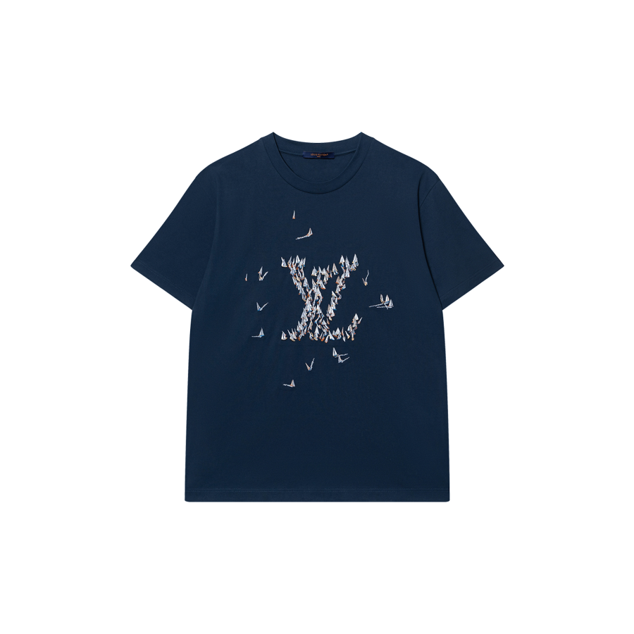 LOUIS VUITTON Lv Embroidered Cotton T Shirt