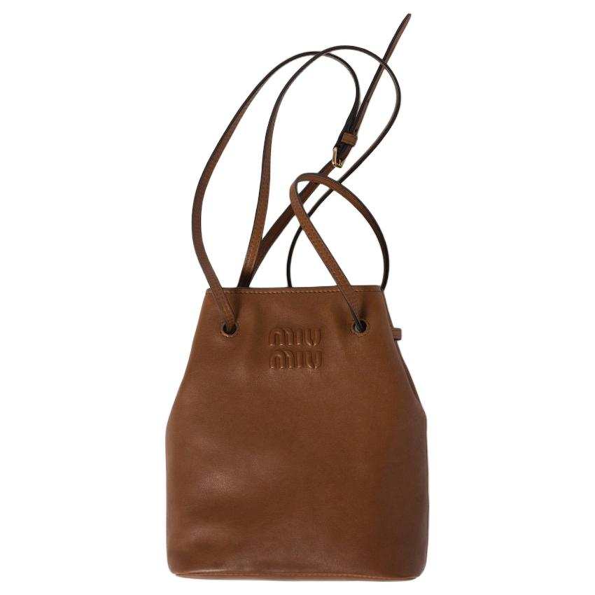 MIU MIU Nappa Sheepskin Shoulder Bag, Crossbody Bag Mini Women's Oak