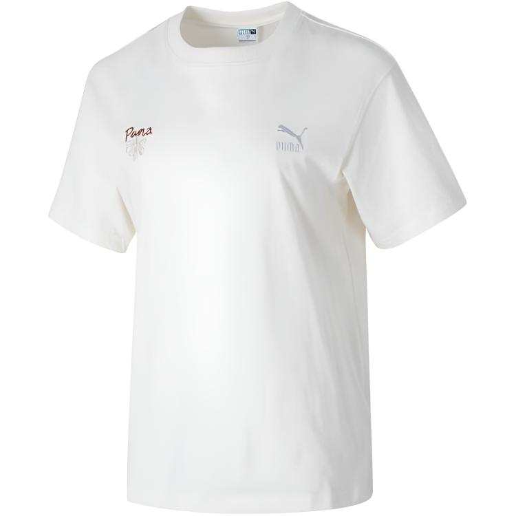 PUMA Drop Shoulder Sleeve T Shirt Women's White