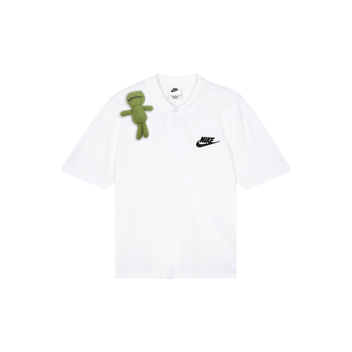 Nike Nike Polo Shirts Men's White Polo Collar Moderate Straight Fit
