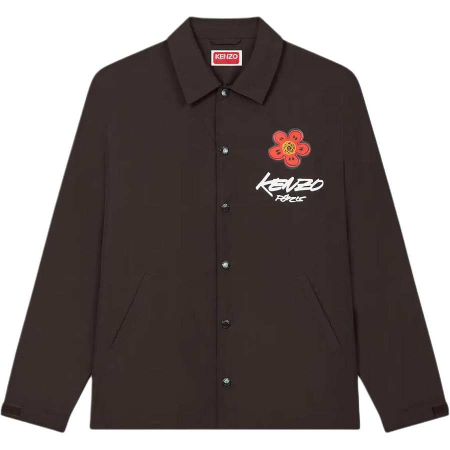 KENZO X Futura 2000 Logo Detailed Buttoned Shirt Jacket