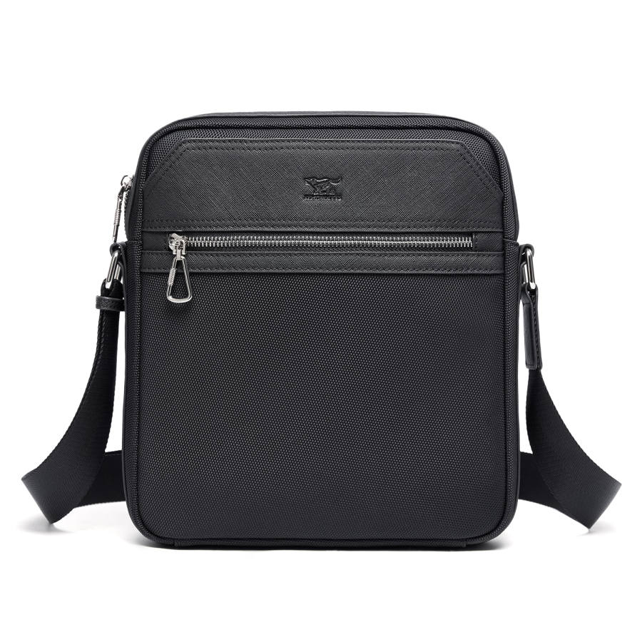 SEPTWOLVES Synthetic Leather Crossbody Bag QPL Regular Unisex Black