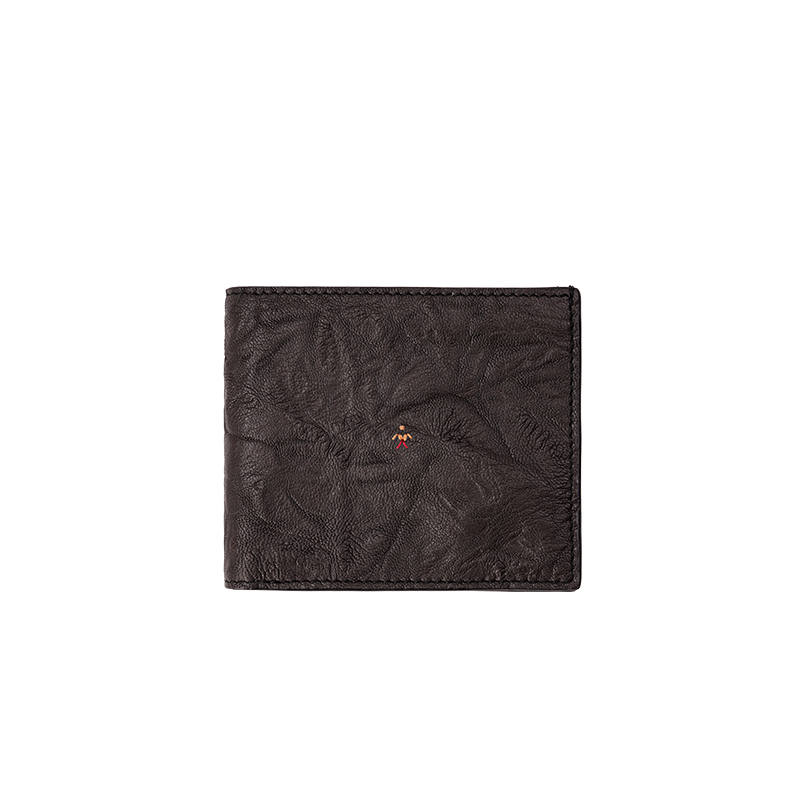 GROTTO Hand Rubbed Sheepskin Short, Thin Wallet Card Holder Unisex