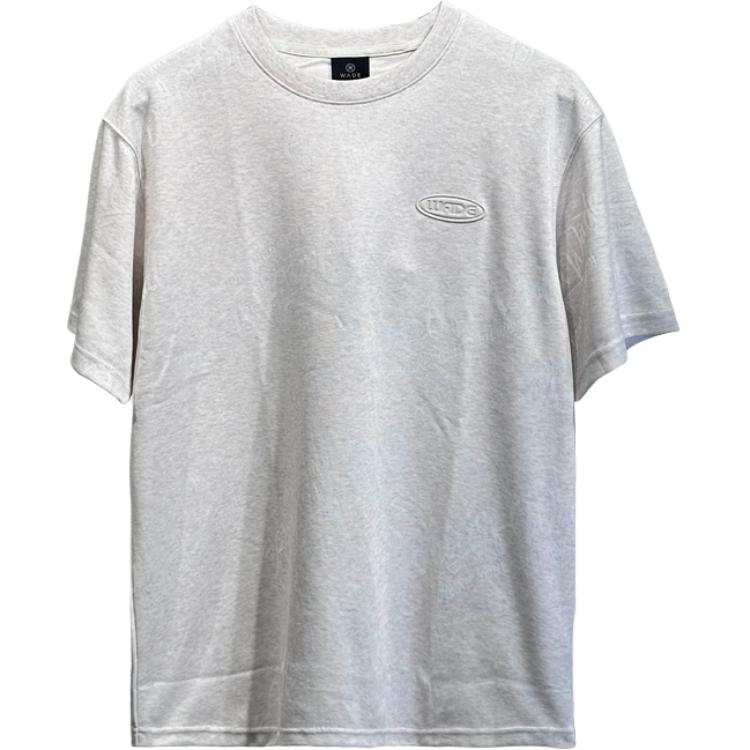 Li-Ning Li Ning T Shirts Men's Heather Gray Tile Gray Crew Neck Moderate Straight Fit