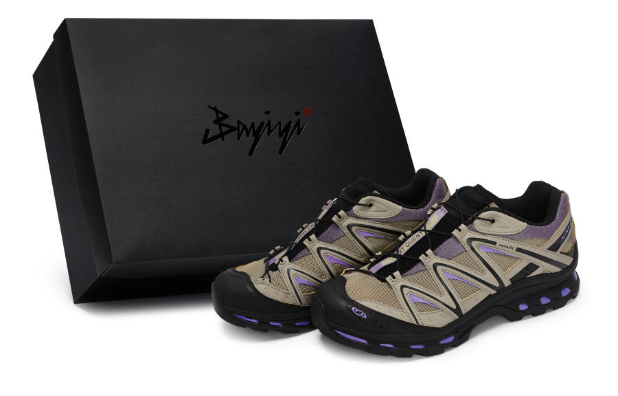 SALOMON XT Quest 811 Manufacturing, Milk Tea Gray Purple, Special Shoe Box Abrasion Resistant Low top Outdoor Shoes