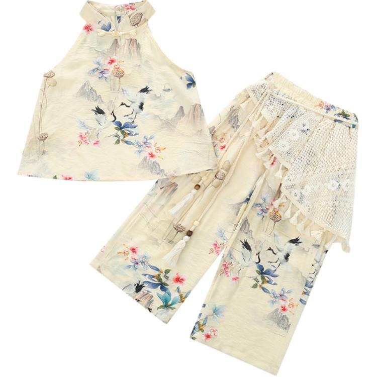 PROTECTCAMEL PROTECTCAMEL Pre School Two Piece Skirt Sets Crew Neck Moderate Short