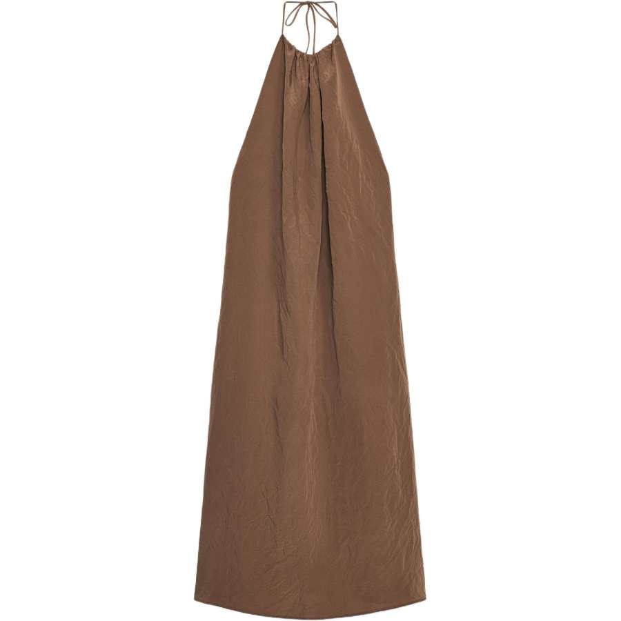 ZARA Slip Dresses Women's Dark Brown Halter Moderate