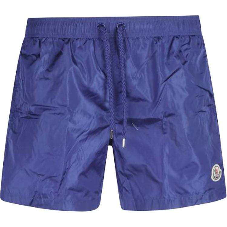 Moncler Moncler Logo Patch Drawstring Swim Shorts