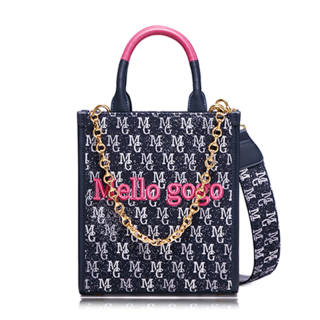MELLO GOGO Fabric Small Handbag, Shoulder Bag, Crossbody Bag Medium Women's Midnight Black