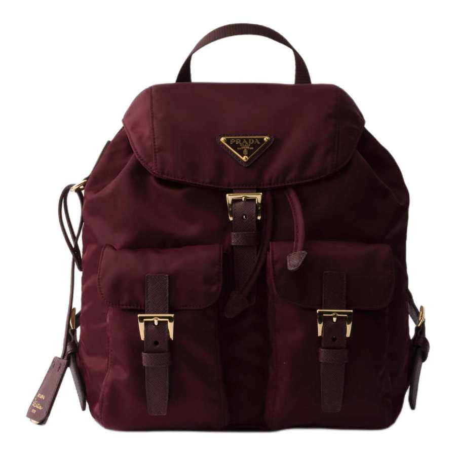 PRADA PRADA Re Edition 1978 Saffiano Leather Backpack Small Unisex Burgundy