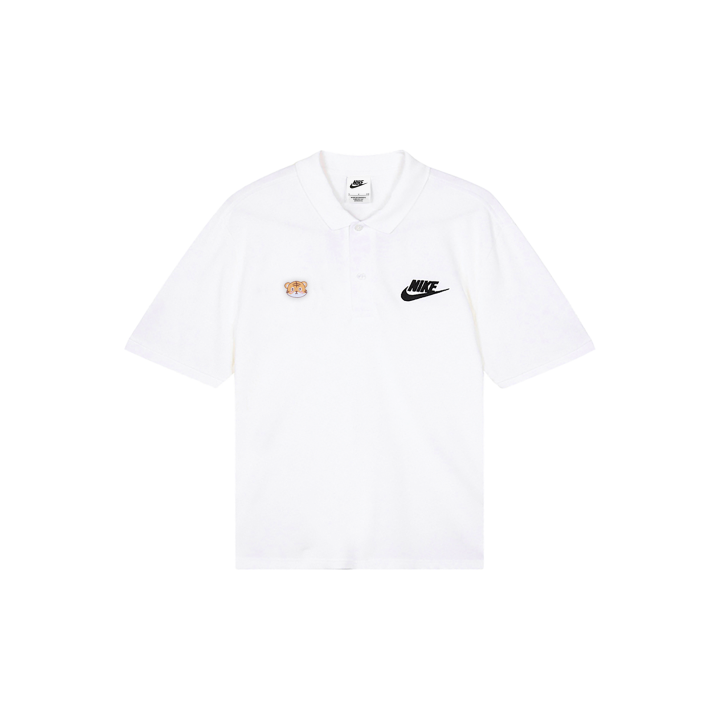 Nike Nike Polo Shirts Men's White Polo Collar Moderate Straight Fit