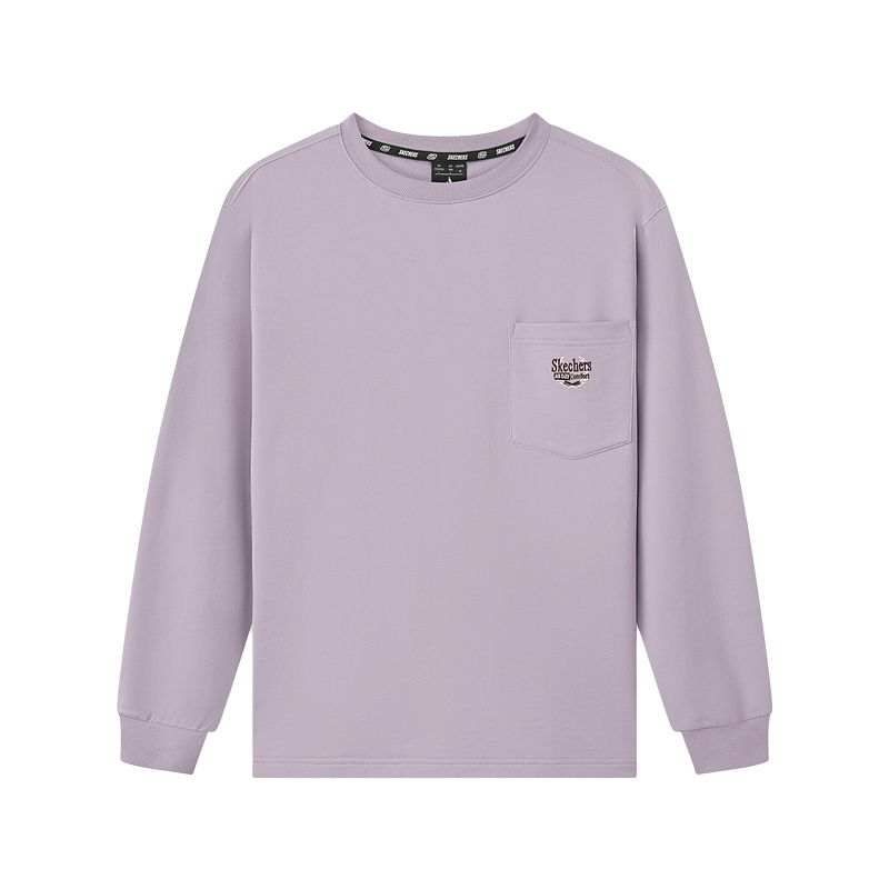 Skechers T Shirts Unisex Sea Dusty Pink 05WA Crew Neck Moderate