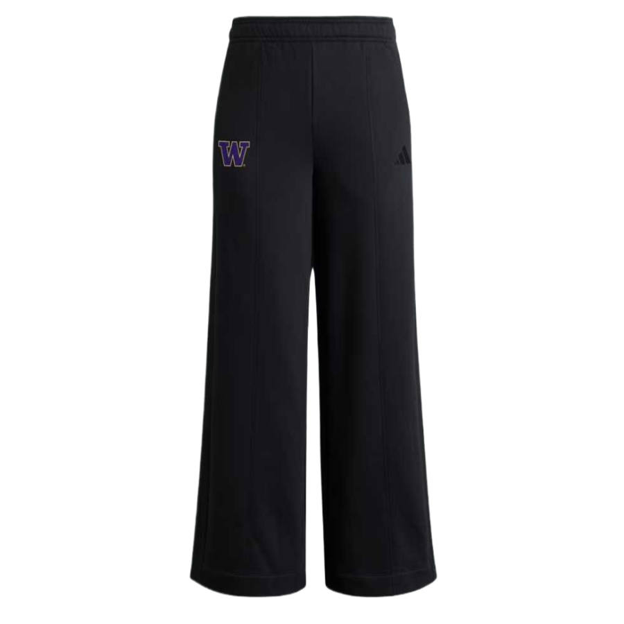 Adidas Adidas Free Shipping With AdiClub Washington Huskies Women's Exclusive 3 Stripes Fleece Wide Leg Pant