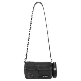 WE11DONE Cotton Shoulder Bag Mini Men's Black