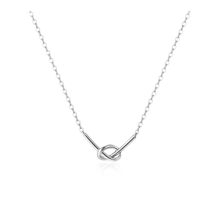 HOLLY RYAN Ins Fashion Minimalist Style Mobius Loop, Lover's Knot Necklace Women's Elegance Versatile Collarbone Chain
