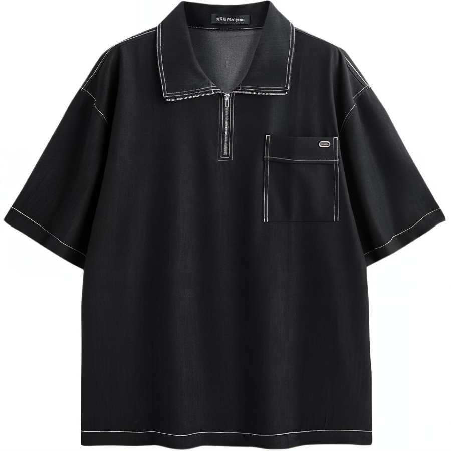 PEACEBIRD MEN Polo Shirts Men's Raven 1 Polo Collar Moderate Straight Fit