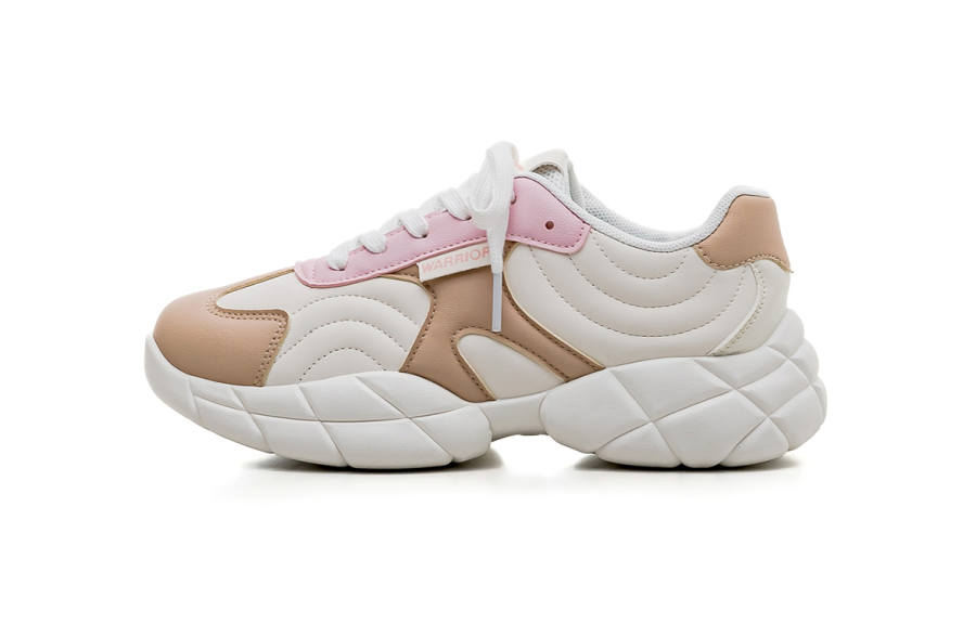 Warrior Abrasion Resistant Breathable Low top Casual Shoes Women's Beige Brown Pink