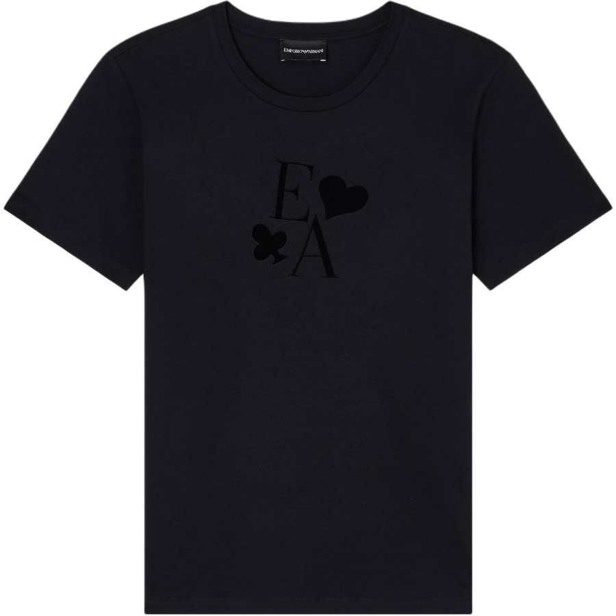 Emporio Armani Asv organic-jersey T-shirt with a flocked logo print