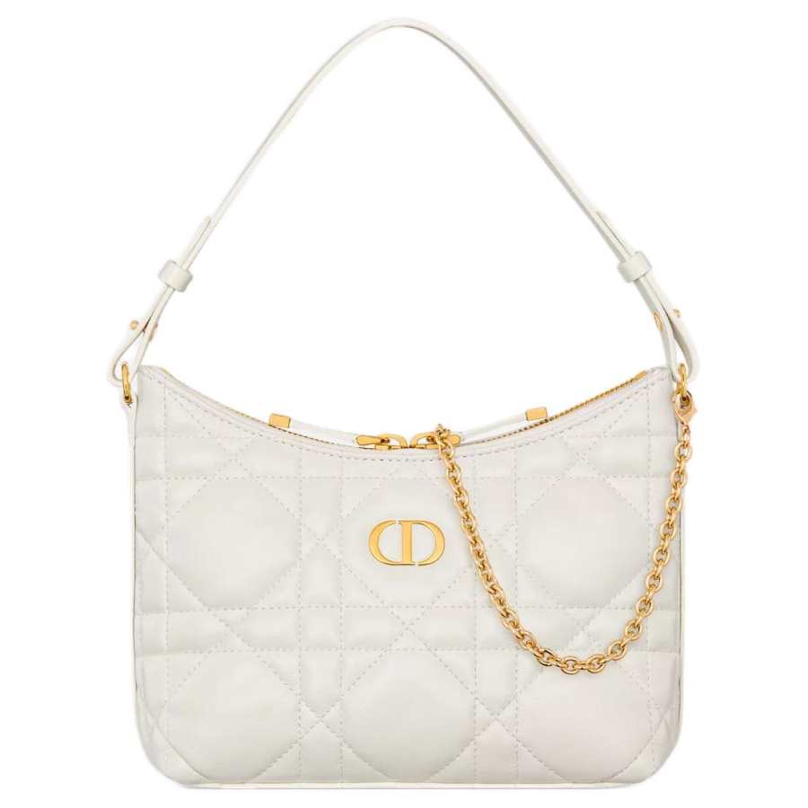 DIOR Sheepskin One Shoulder Handbag Mini Women's Milk White