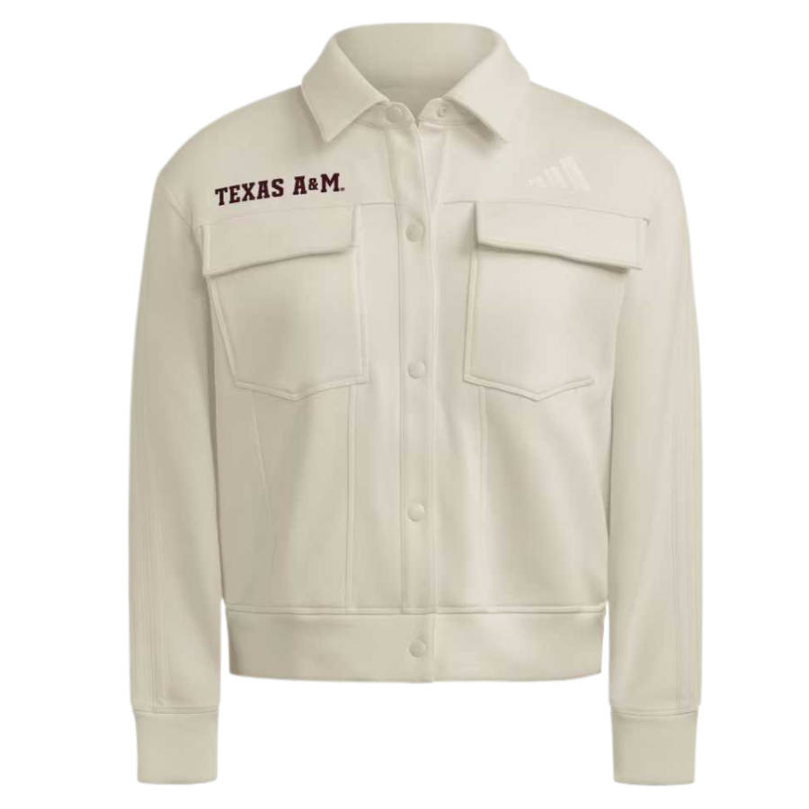 Adidas Adidas Free Shipping With AdiClub Texas A&M Aggies Women's Exclusive Faux Denim 3 Stripes Fleece Jacket
