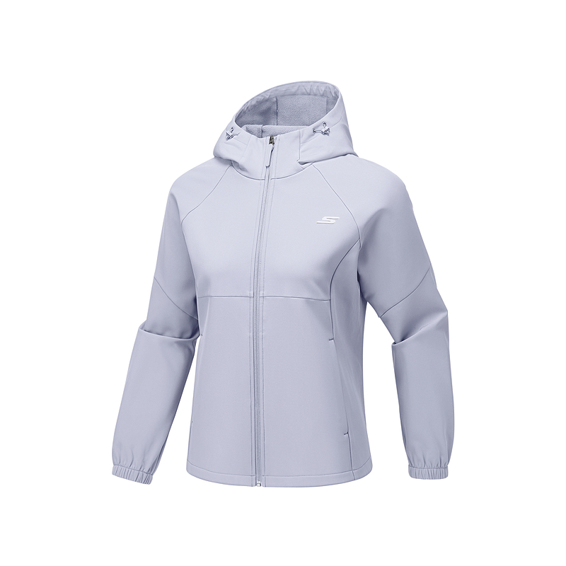 Skechers Jackets Women's Light Purple Blue/01YJ Hooded Fleece Lined Other