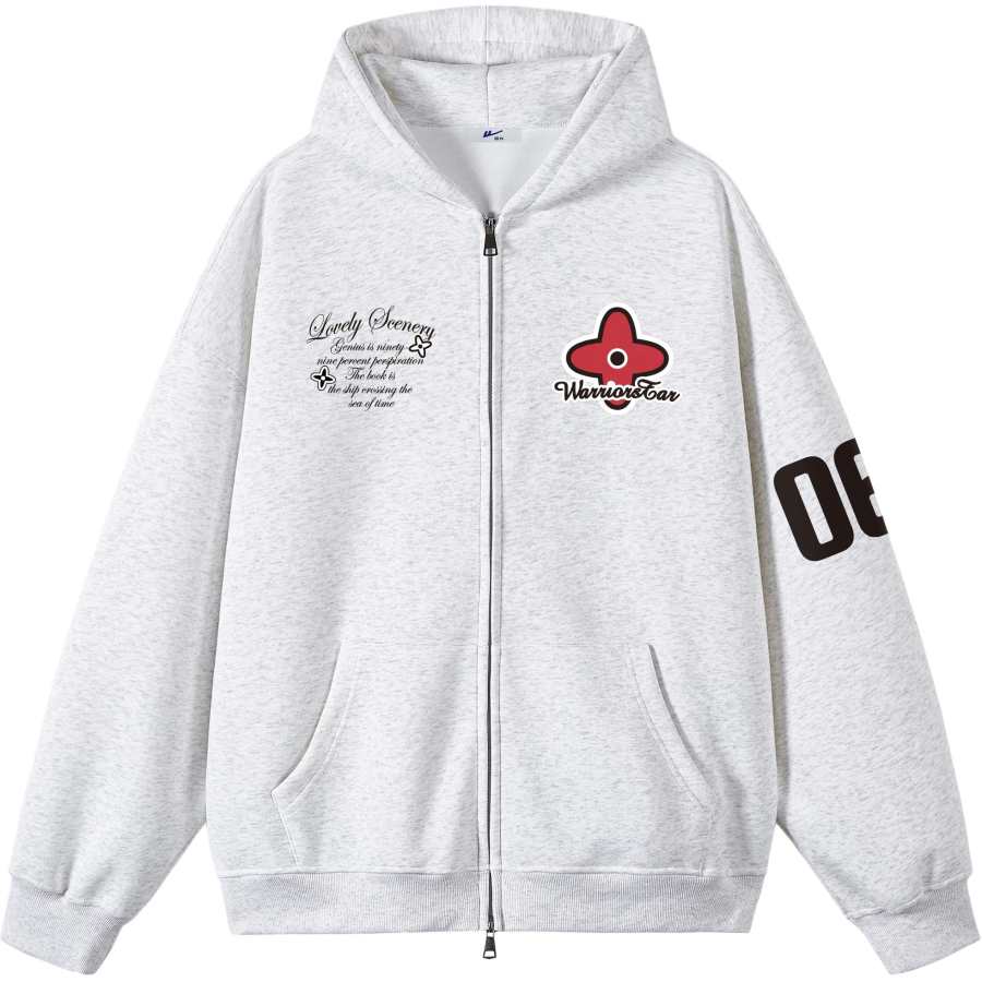 WARRIOR Sweatshirts Unisex Hooded Moderate Cardigan