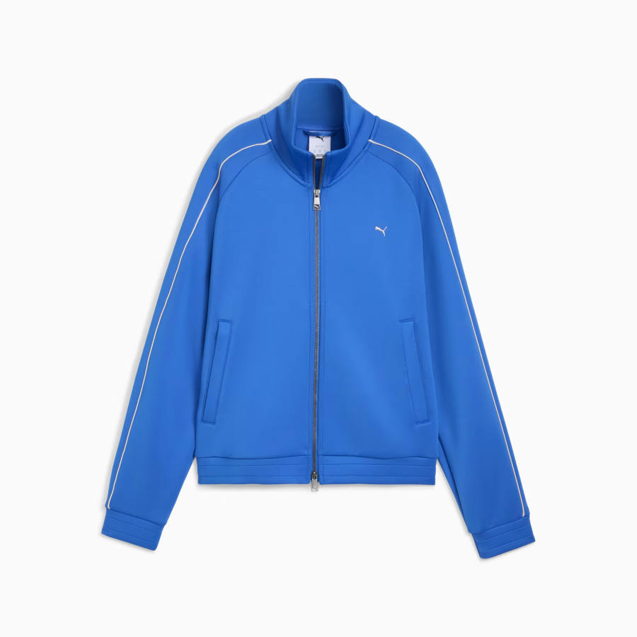 PUMA T7 Jackets Women's Blue Stand Collar Moderate