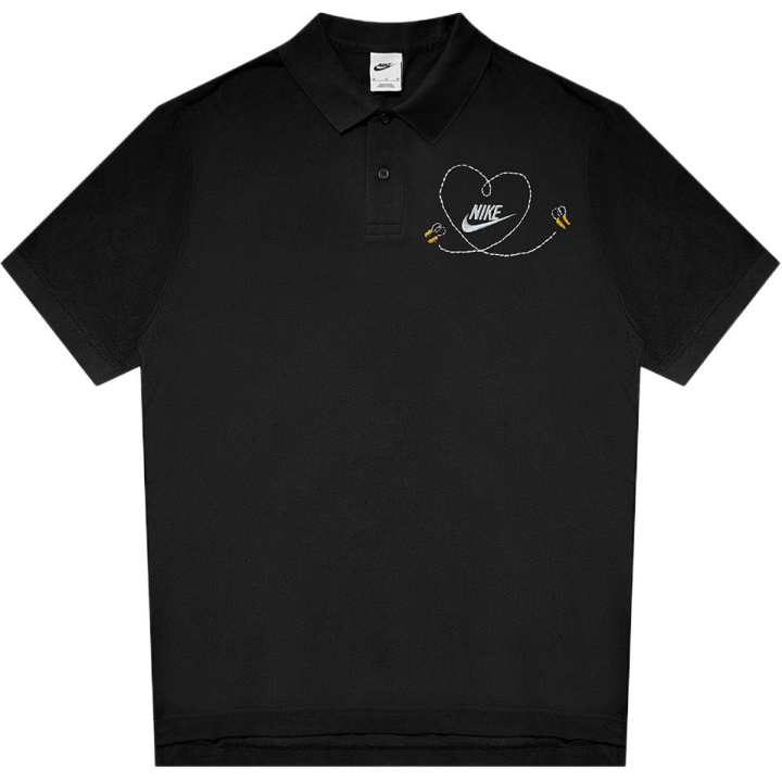 Nike Nike Polo Shirts Unisex Black Polo Collar Moderate Straight Fit