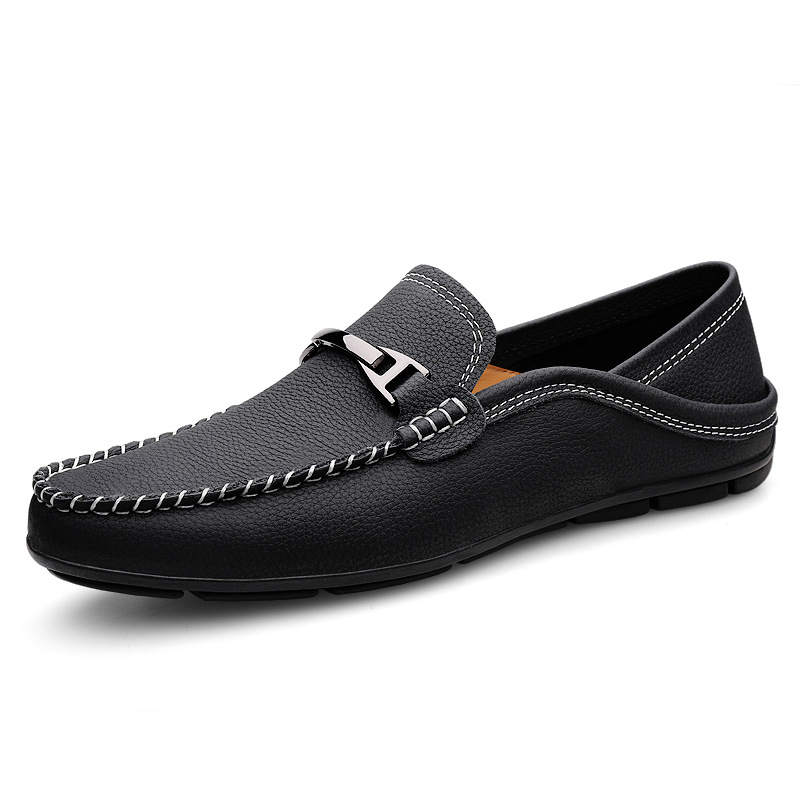 SENJIALUO Top Grain Cow Leather Casual Shoes Men's