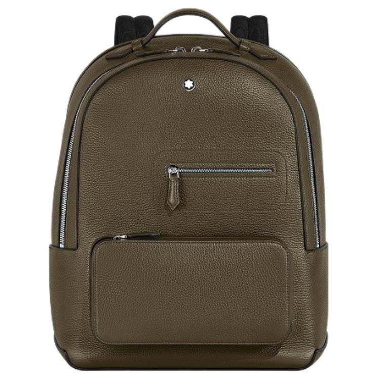 MONTBLANC MONTBLANC Cow Leather Backpack Unisex Khaki Green