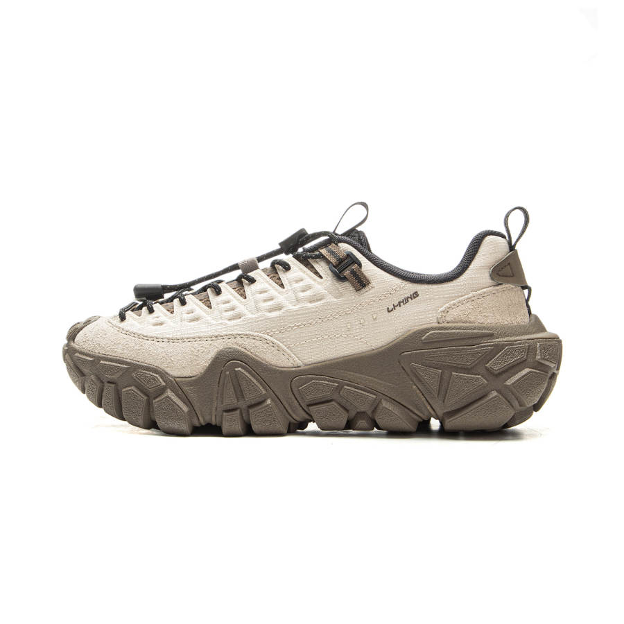 Li-Ning Li Ning Sand Dune Slip Resistant, Abrasion Resistant, Height Increasing Low top Casual Shoes Women's Oat Gray